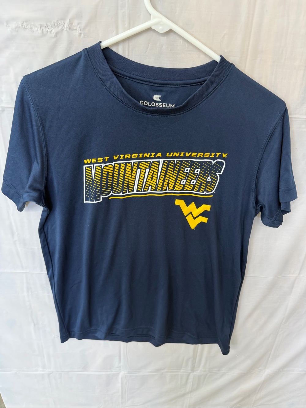 Colosseum Navy and Yellow West Virginia Mountaineers Graphic Tee